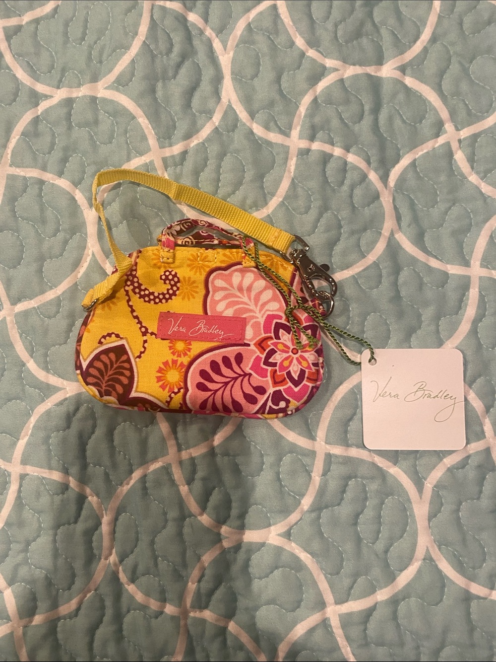 Vera Bradley Yellow Floral luggage tag